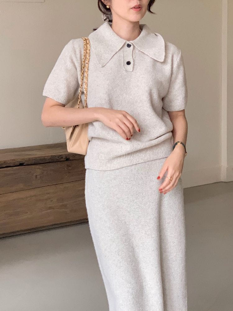 BOWEN - Korean Children Fashion - #Kfashion4kids - Boucle Collar Knit - 9