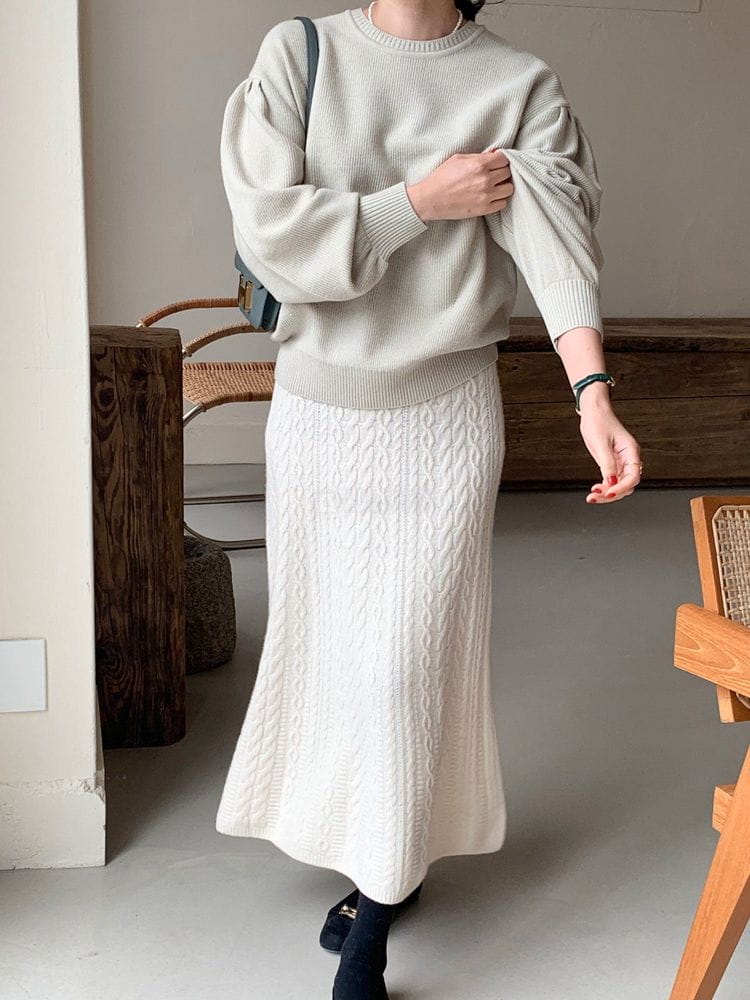 BOWEN - Korean Children Fashion - #Kfashion4kids - Wool Volume Puff Knit - 2