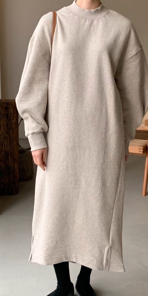 BOWEN - Korean Children Fashion - #Kfashion4kids - Fleece Volume Long One-piece - 2
