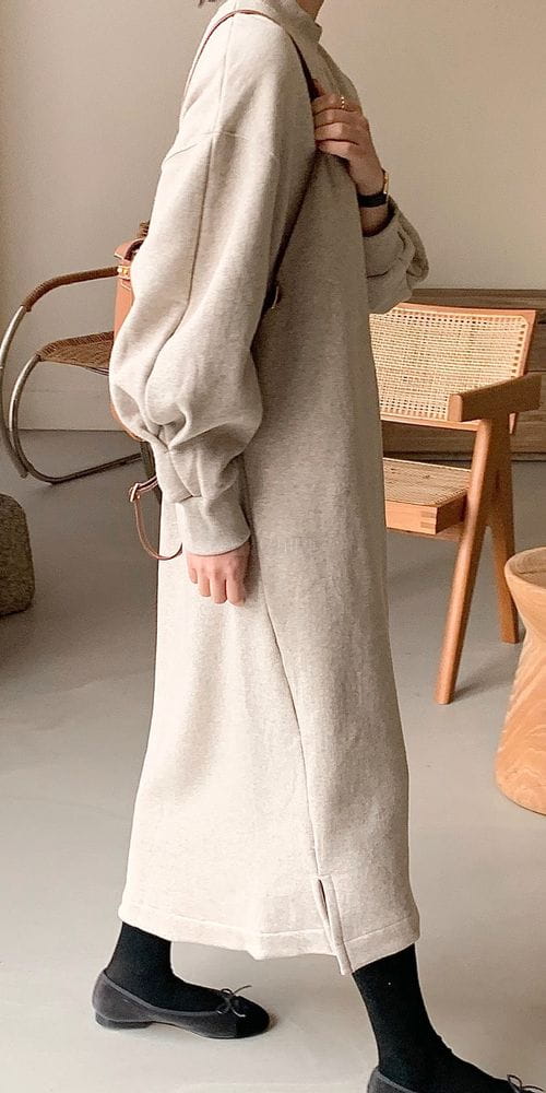 BOWEN - Korean Children Fashion - #Kfashion4kids - Fleece Volume Long One-piece - 4