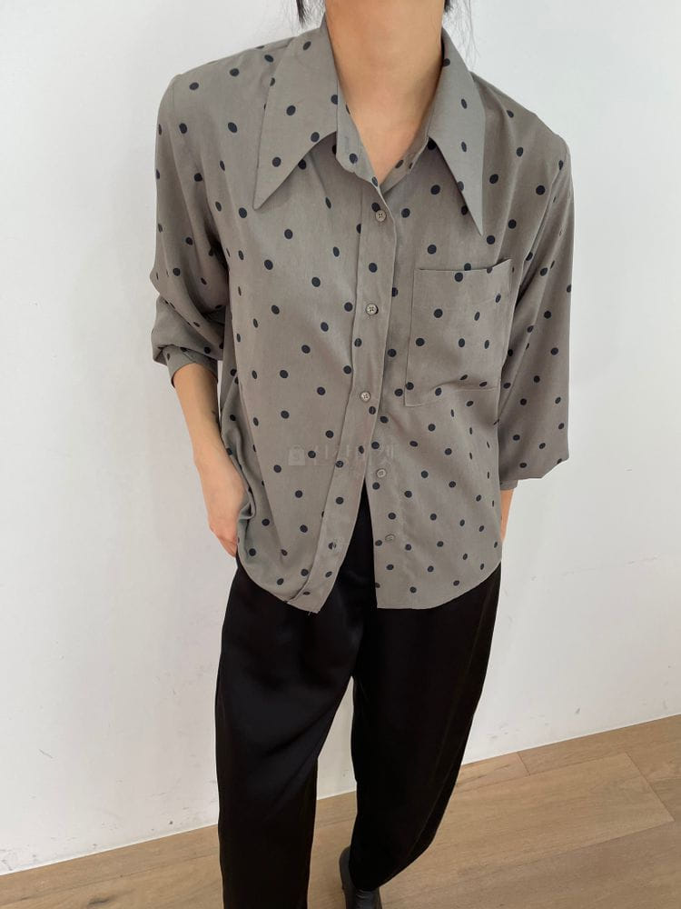 BROWNS - Korean Children Fashion - #Kfashion4kids - Coin Dot Blouse