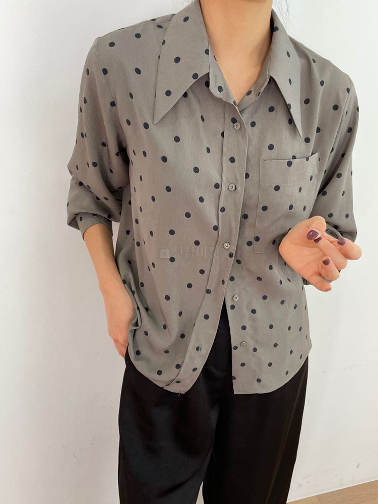 BROWNS - Korean Children Fashion - #Kfashion4kids - Coin Dot Blouse - 2