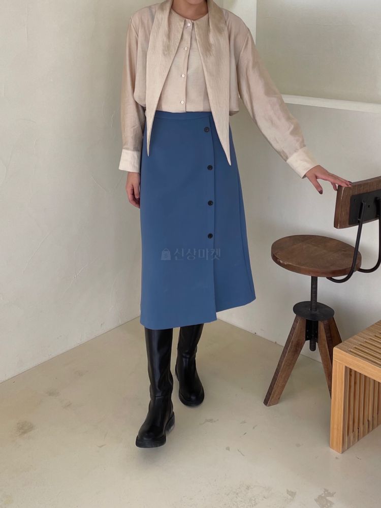 BROWNS - Korean Children Fashion - #Kfashion4kids - Shell Button Skirt - 2