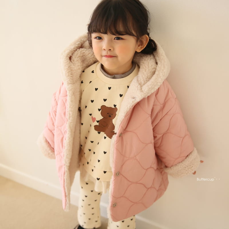 BUTTERCUP - Korean Children Fashion - #Kfashion4kids - Heart Bear Top Bottom Set - 11