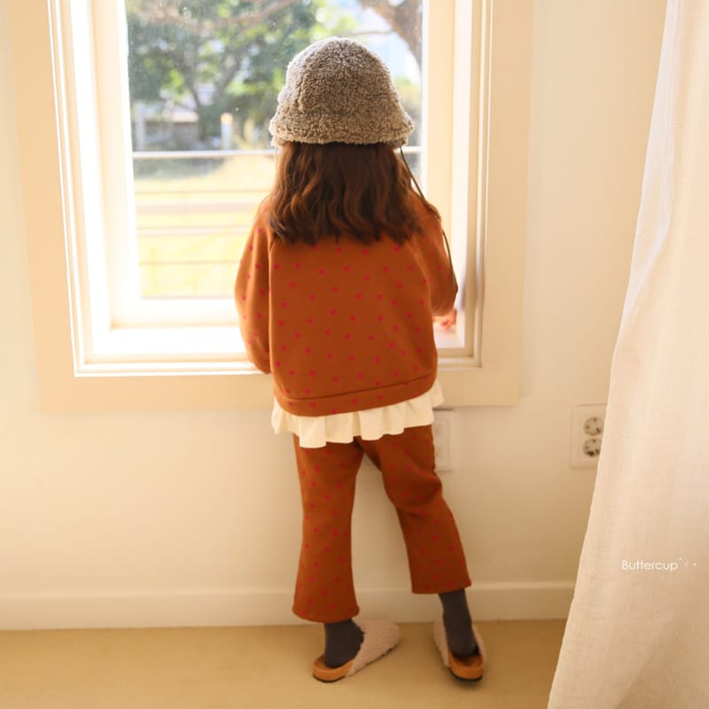 BUTTERCUP - Korean Children Fashion - #Kfashion4kids - Heart Bear Top Bottom Set - 8