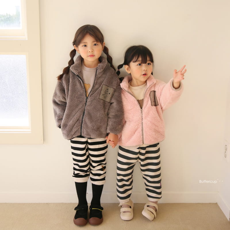 BUTTERCUP - Korean Children Fashion - #Kfashion4kids - Teddy Fleece Zip-up - 4