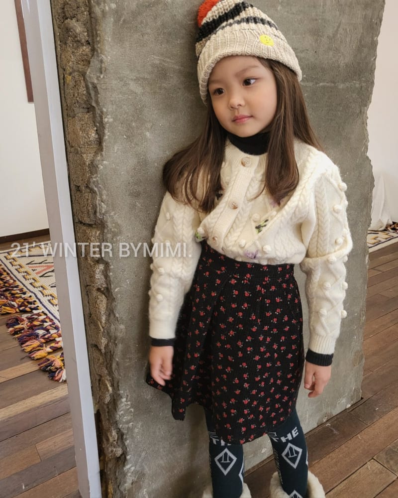 BYMIMI - Korean Children Fashion - #Kfashion4kids - Flower Rib Skirt