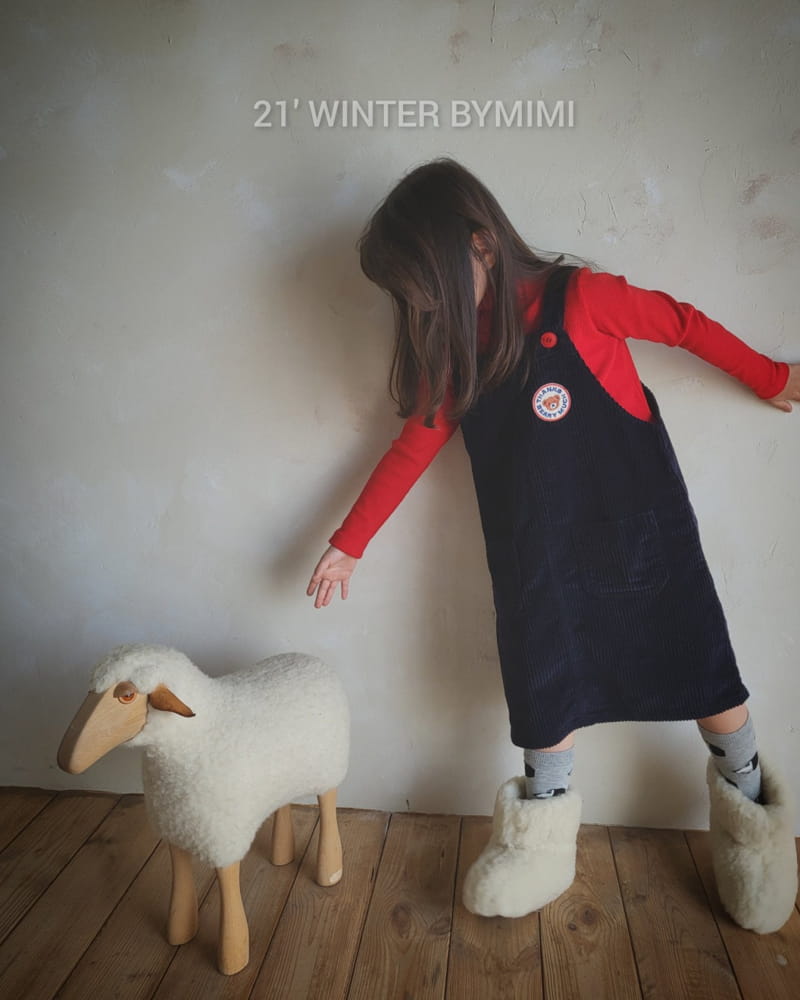 BYMIMI - Korean Children Fashion - #Kfashion4kids - Bear Dungarees One-piece