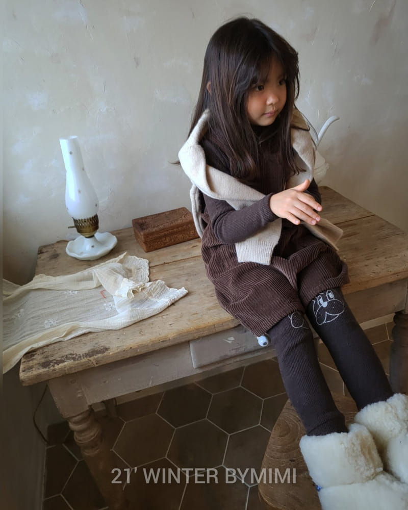 BYMIMI - Korean Children Fashion - #Kfashion4kids - Bear Dungarees One-piece - 12