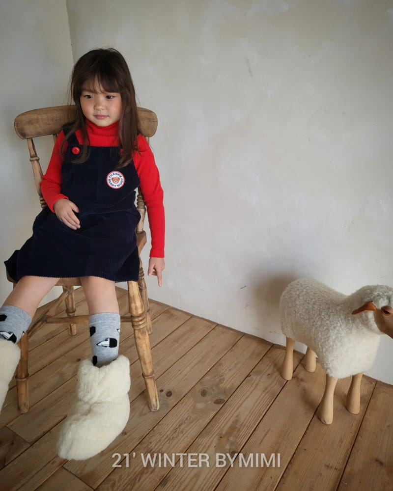 BYMIMI - Korean Children Fashion - #Kfashion4kids - Bear Dungarees One-piece - 5