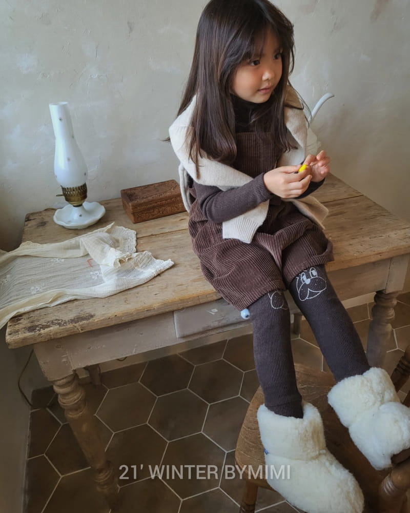 BYMIMI - Korean Children Fashion - #Kfashion4kids - Bear Dungarees One-piece - 8
