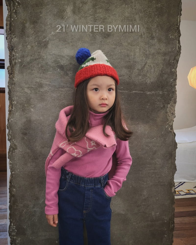 BYMIMI - Korean Children Fashion - #Kfashion4kids - Candy Fleece Half Turtleneck Tee