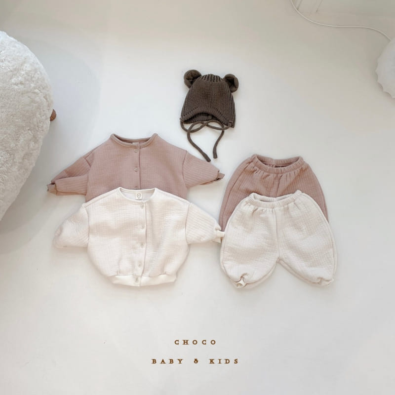 CHOCO BEBE - Korean Children Fashion - #Kfashion4kids - Pogny Cardigan Pants Set