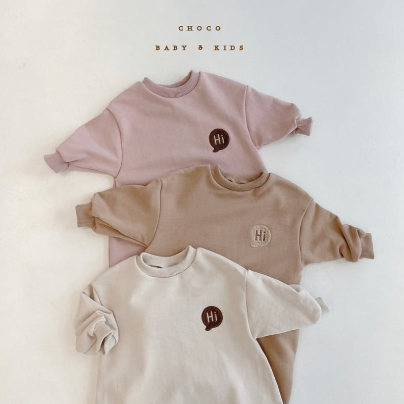 CHOCO BEBE - Korean Children Fashion - #Kfashion4kids - Hi Sweatshirt Bodysuit