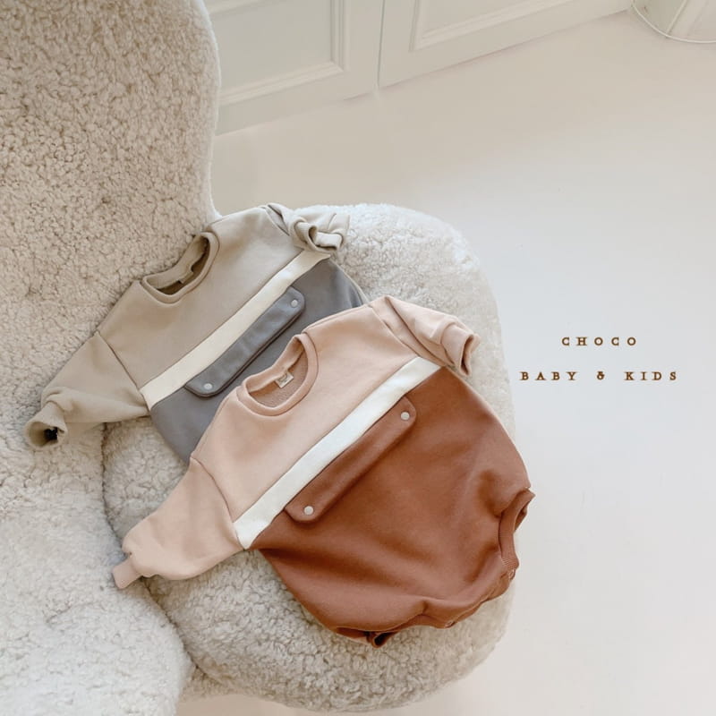 CHOCO BEBE - Korean Children Fashion - #Kfashion4kids - Colored Button Sweatshirt Bodysuit - 3