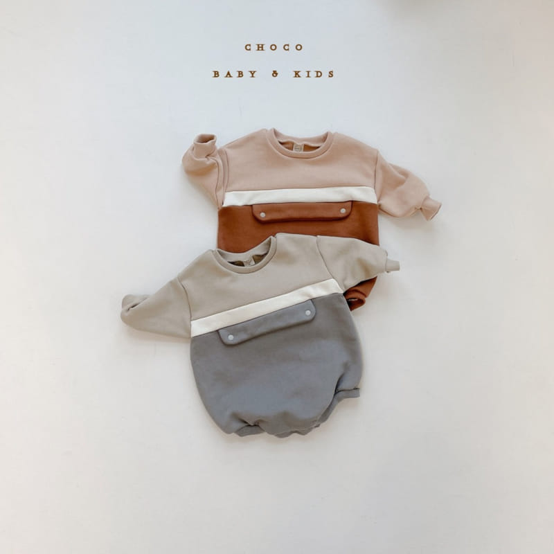 CHOCO BEBE - Korean Children Fashion - #Kfashion4kids - Colored Button Sweatshirt Bodysuit - 6