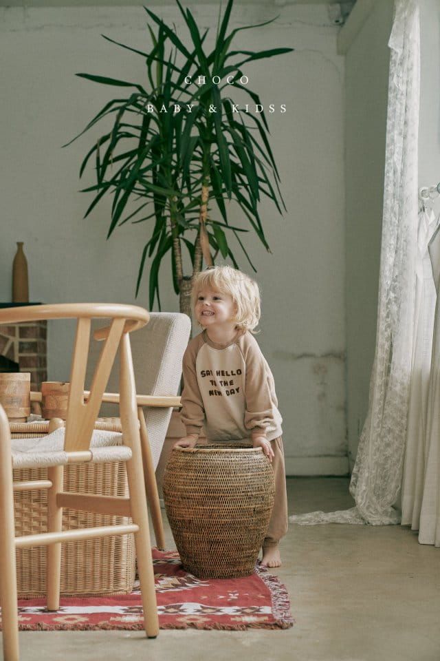 CHOCO BEBE - Korean Children Fashion - #Kfashion4kids - Hello Raglan Sweatshirt