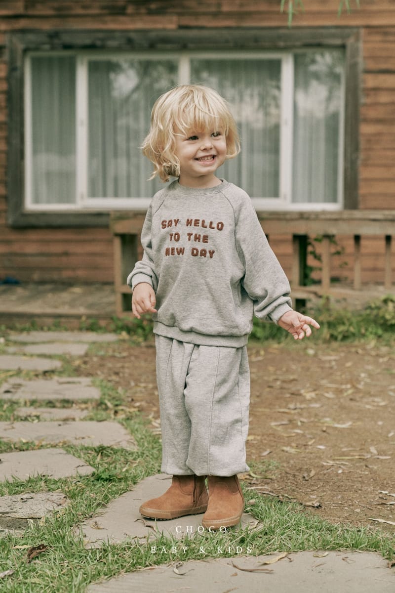 CHOCO BEBE - Korean Children Fashion - #Kfashion4kids - Hello Raglan Sweatshirt - 9