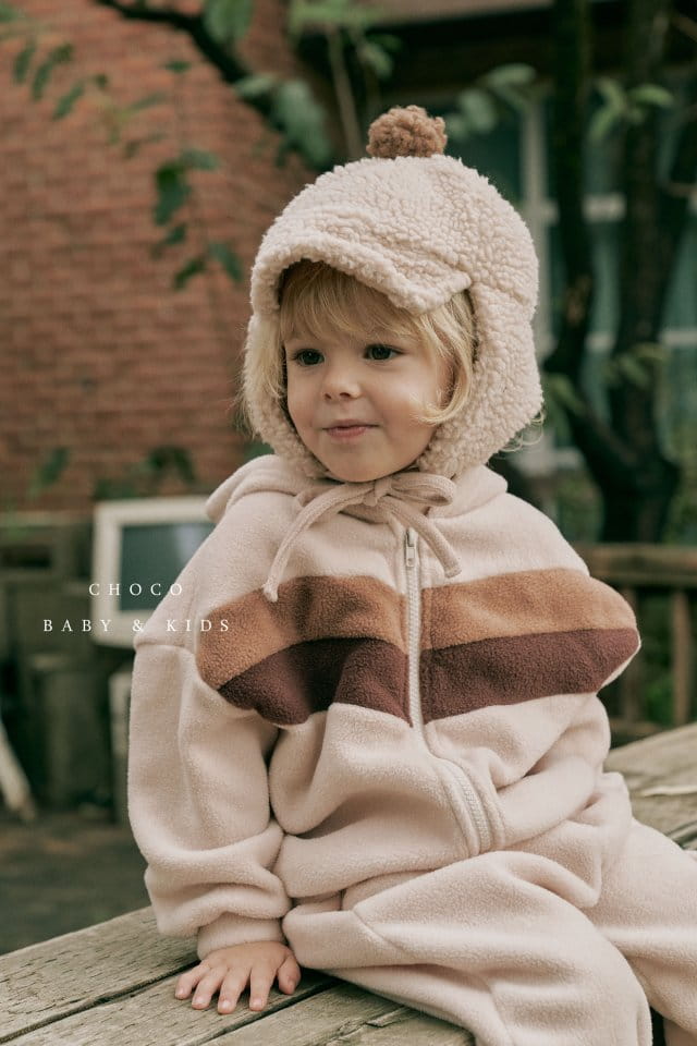 CHOCO BEBE - Korean Children Fashion - #Kfashion4kids - V Color Hoody Jacket Bottom Set - 3
