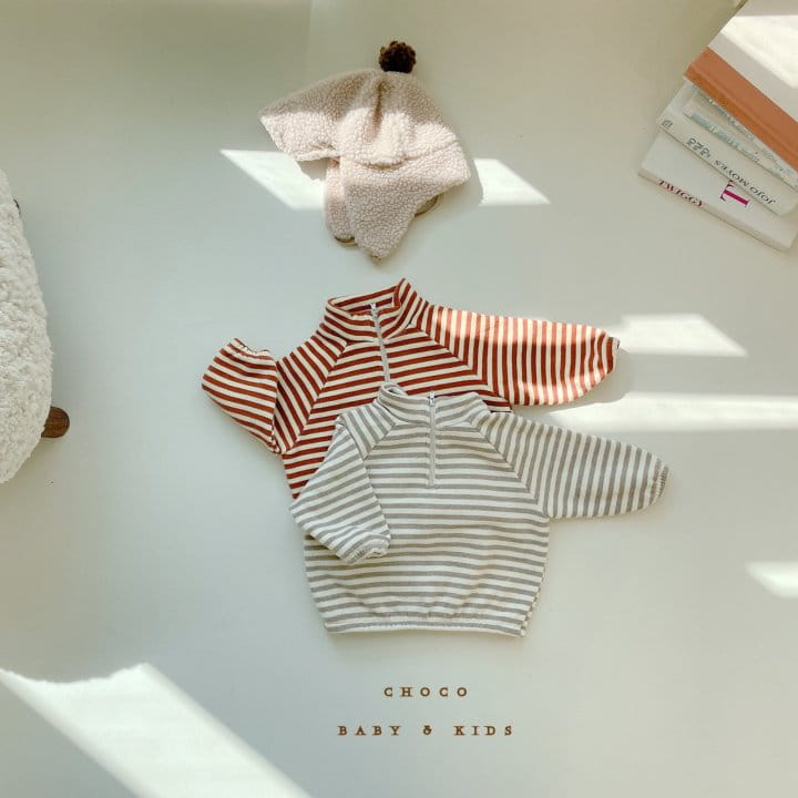 CHOCO BEBE - Korean Children Fashion - #Kfashion4kids - Fleece Stripes Anorak Tee - 7