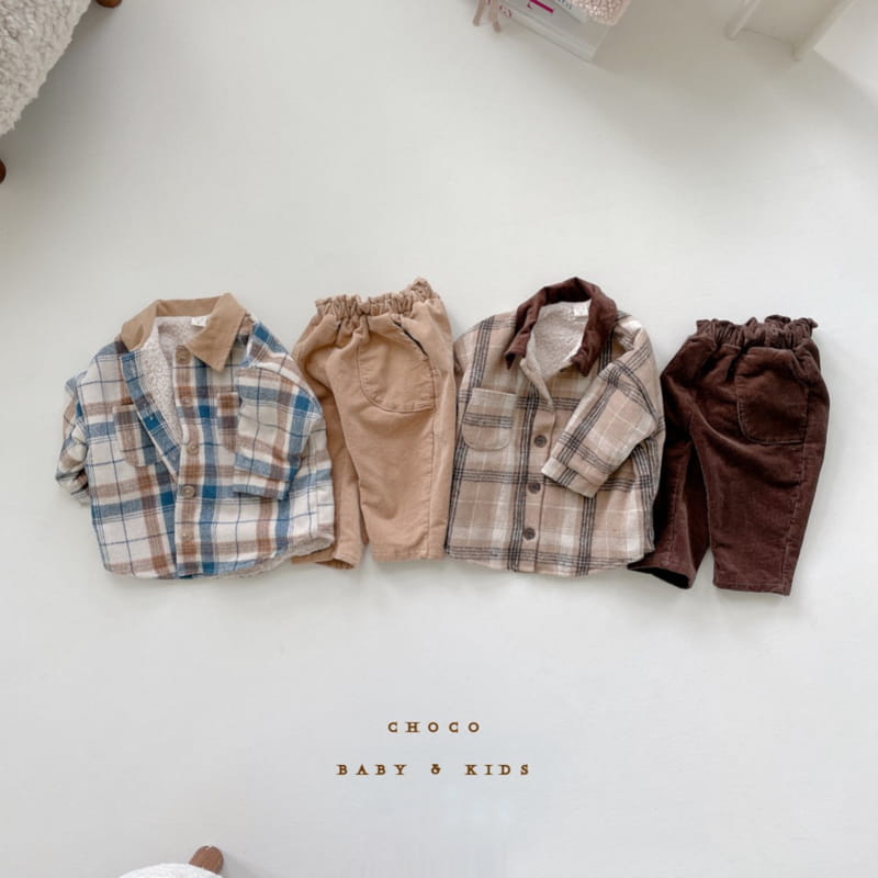 CHOCO BEBE - Korean Children Fashion - #Kfashion4kids - Fleece Rib Pocket Pants - 4