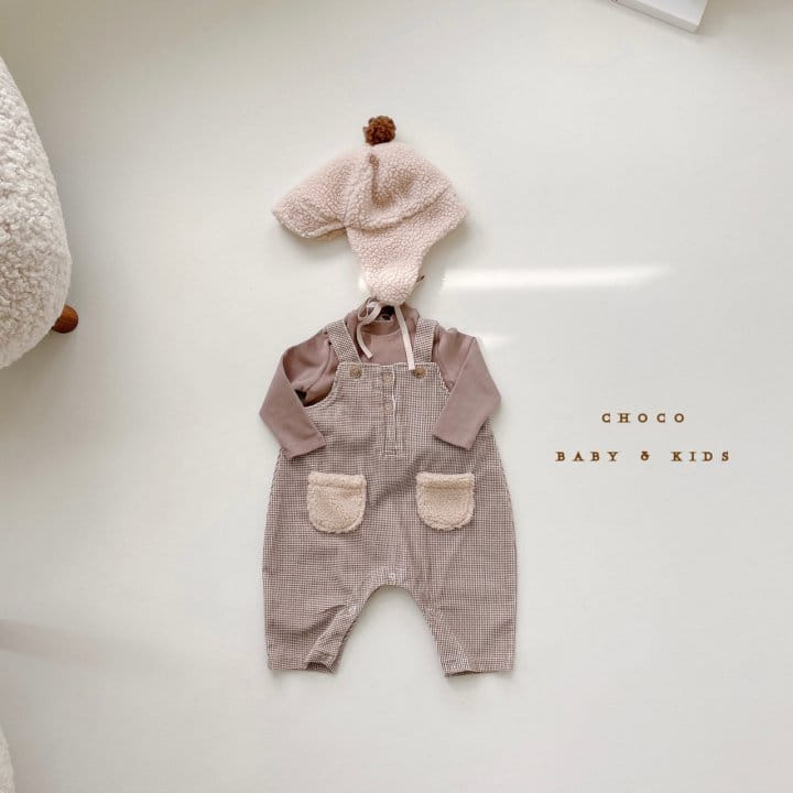 CHOCO BEBE - Korean Children Fashion - #Kfashion4kids - Baby Rib Pocket Dungarees Bodysuit - 2