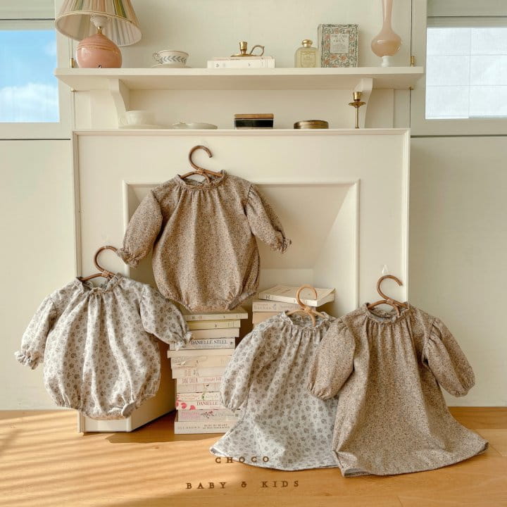 CHOCO BEBE - Korean Children Fashion - #Kfashion4kids - Winter Flower Shirring One-piece - 4