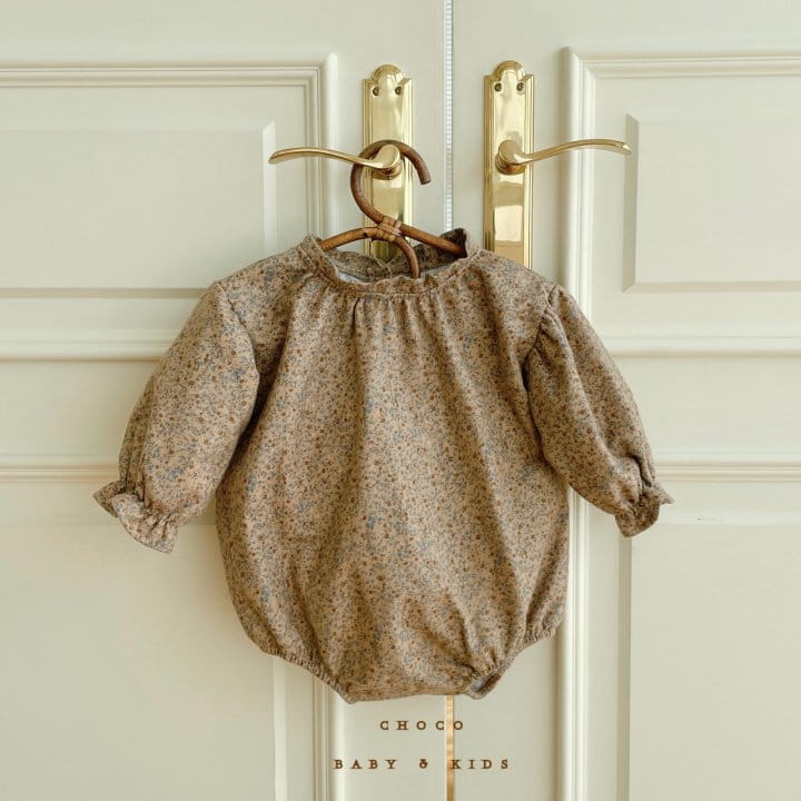 CHOCO BEBE - Korean Children Fashion - #Kfashion4kids - Winter Flower Shirring Bodysuit - 2
