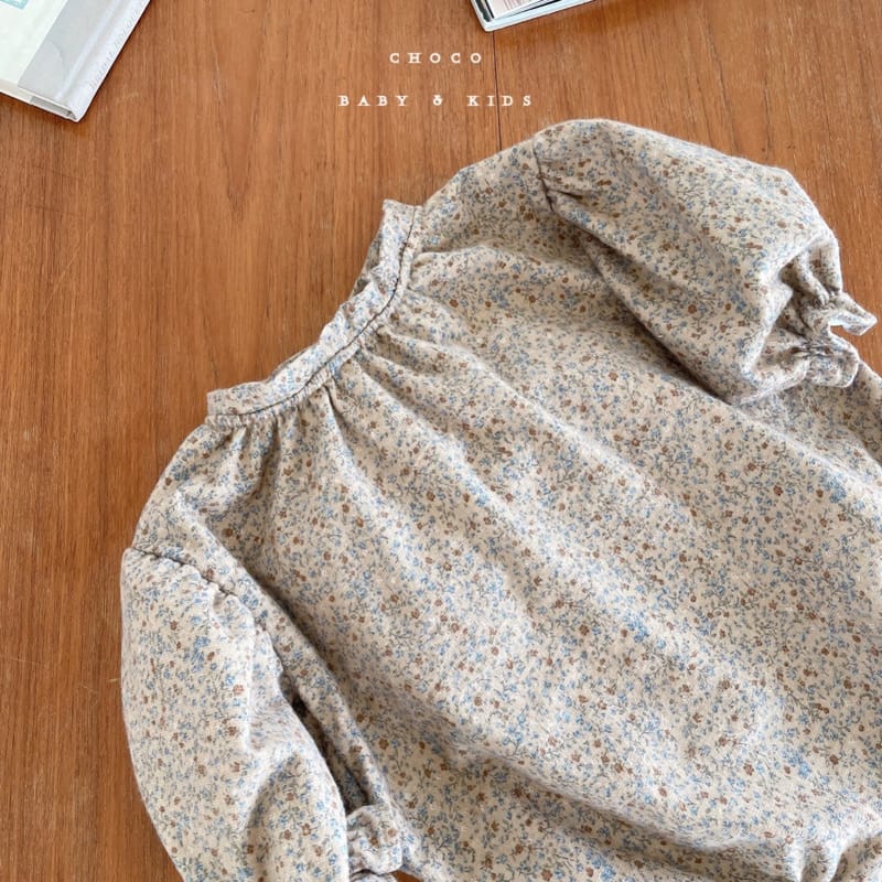 CHOCO BEBE - Korean Children Fashion - #Kfashion4kids - Winter Flower Shirring Bodysuit - 5