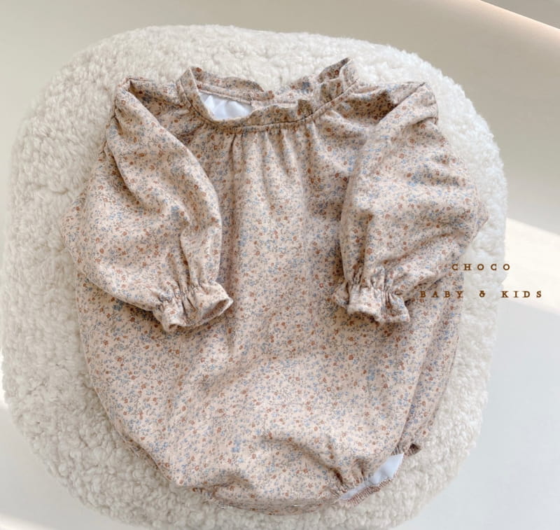 CHOCO BEBE - Korean Children Fashion - #Kfashion4kids - Winter Flower Shirring Bodysuit - 7