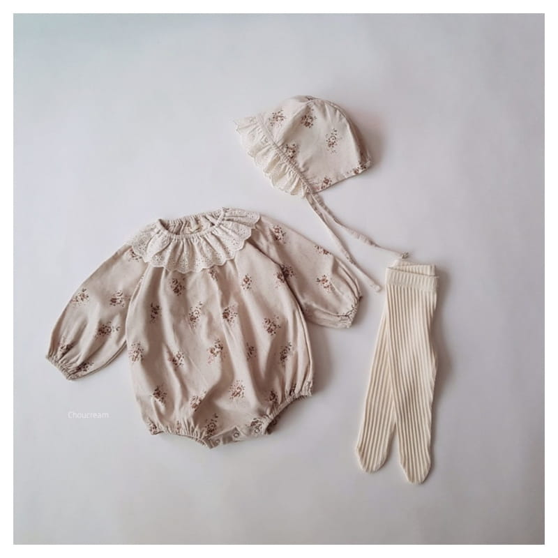 CHOUCREAM - Korean Children Fashion - #Kfashion4kids - Bouquet Flower Bodysuit with Hairband - 2