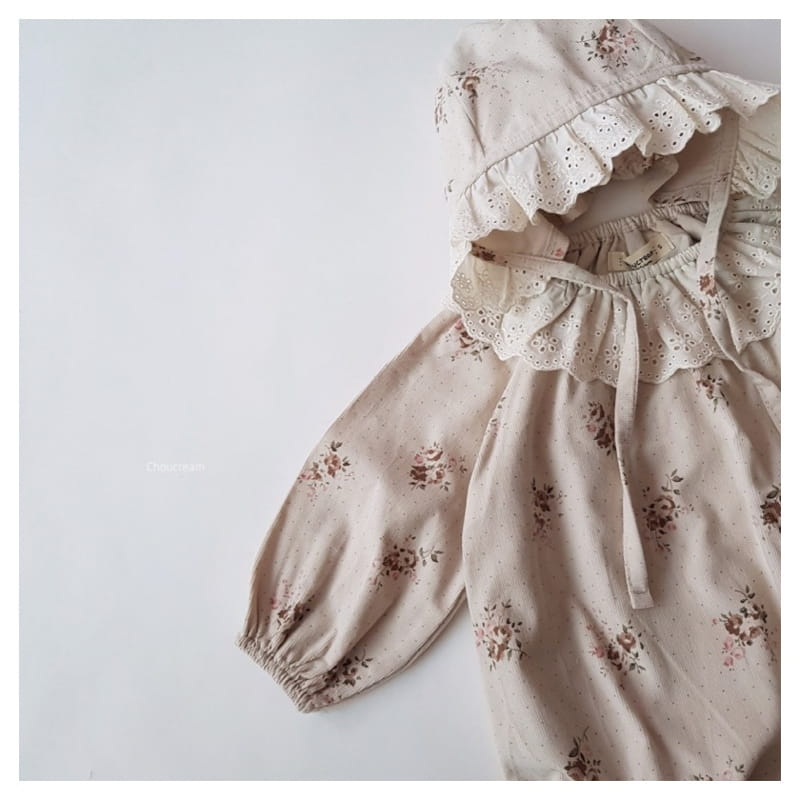 CHOUCREAM - Korean Children Fashion - #Kfashion4kids - Bouquet Flower Bodysuit with Hairband - 4