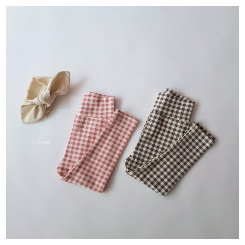 CHOUCREAM - Korean Children Fashion - #Kfashion4kids - Bebe Check Leggings