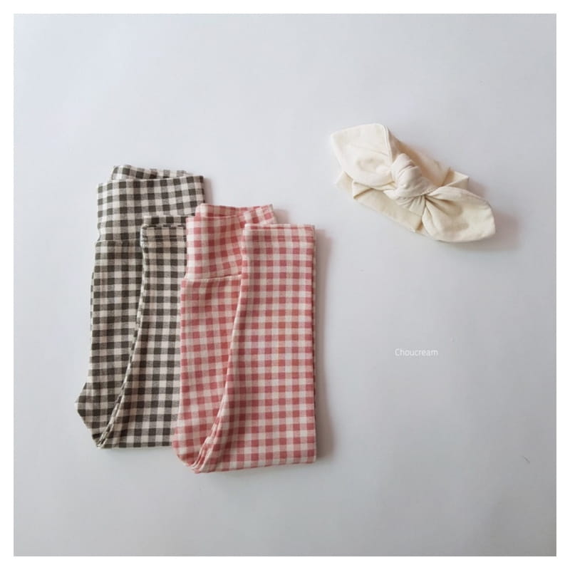 CHOUCREAM - Korean Children Fashion - #Kfashion4kids - Bebe Check Leggings - 2