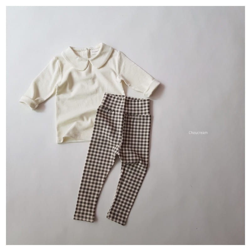 CHOUCREAM - Korean Children Fashion - #Kfashion4kids - Bebe Check Leggings - 5