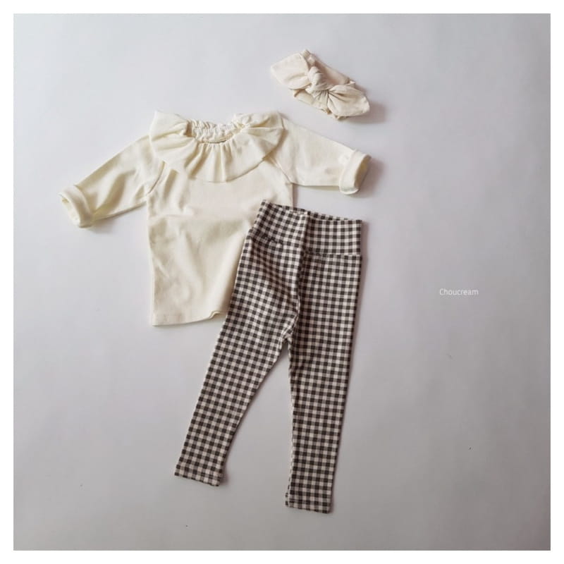 CHOUCREAM - Korean Children Fashion - #Kfashion4kids - Bebe Check Leggings - 6