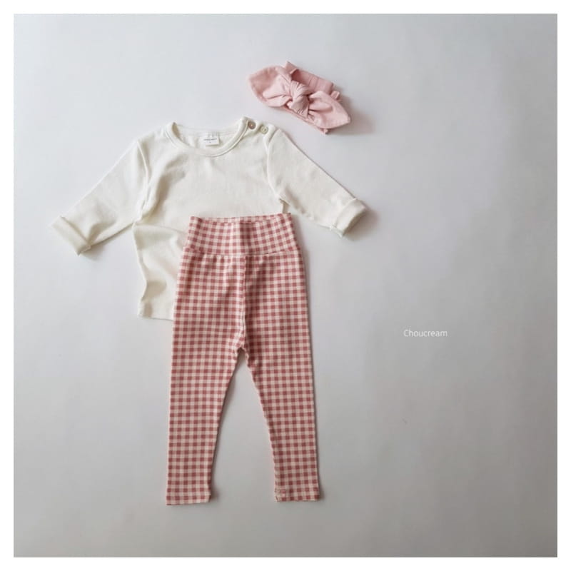 CHOUCREAM - Korean Children Fashion - #Kfashion4kids - Bebe Check Leggings - 8