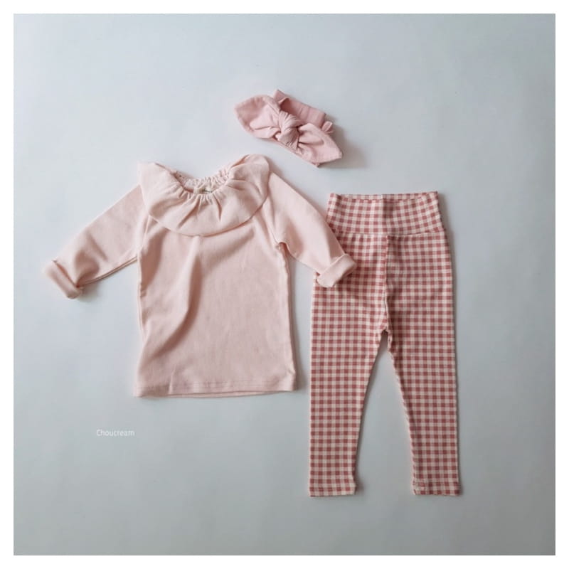 CHOUCREAM - Korean Children Fashion - #Kfashion4kids - Bebe Check Leggings - 9