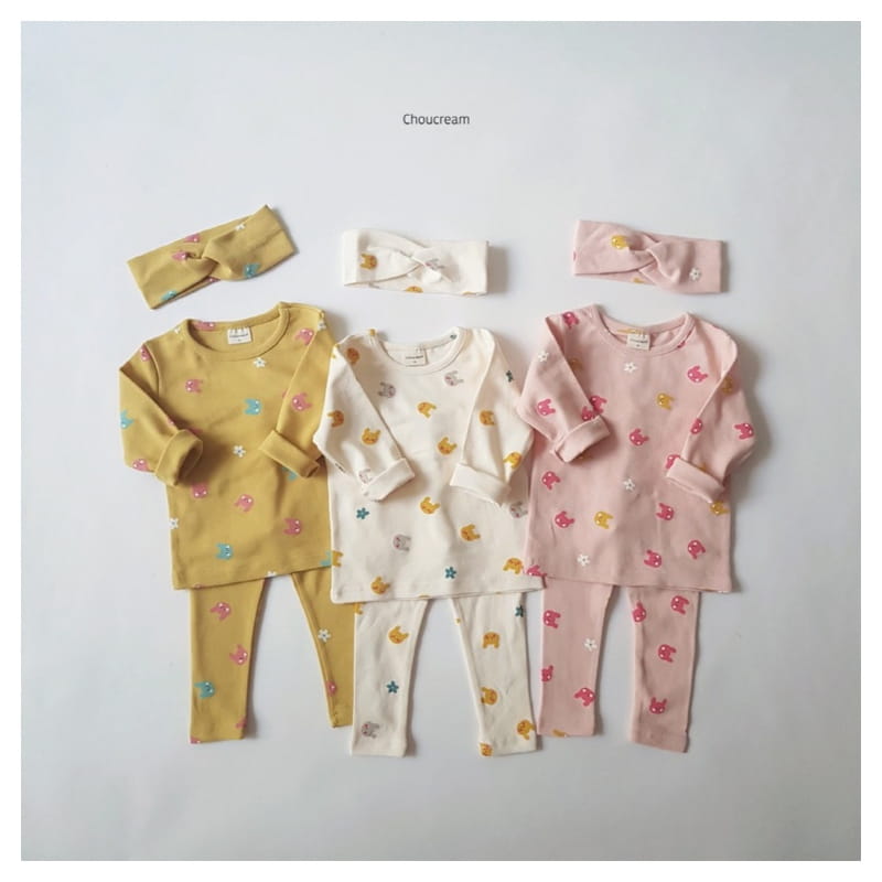 CHOUCREAM - Korean Children Fashion - #Kfashion4kids - Rabbit Easywear with Hairband