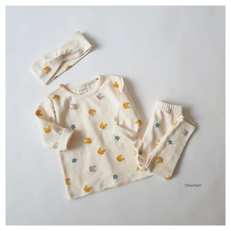 CHOUCREAM - Korean Children Fashion - #Kfashion4kids - Rabbit Easywear with Hairband - 4