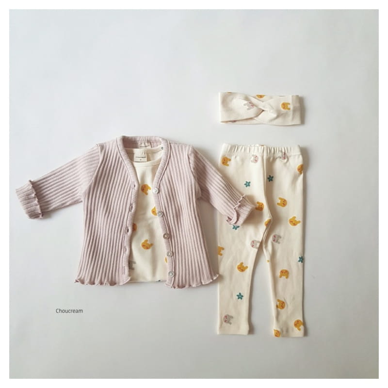 CHOUCREAM - Korean Children Fashion - #Kfashion4kids - Rabbit Easywear with Hairband - 5