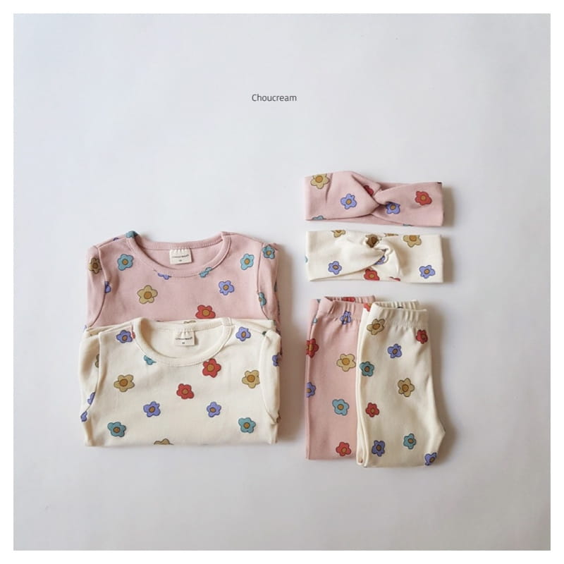 CHOUCREAM - Korean Children Fashion - #Kfashion4kids - Colorful Flower Easywear
