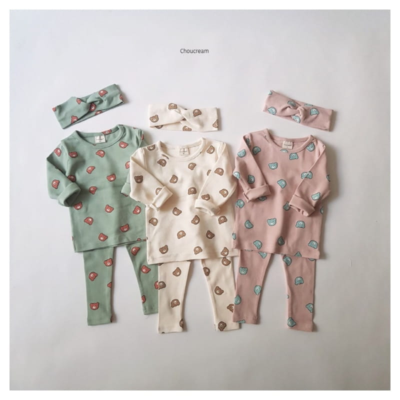 CHOUCREAM - Korean Children Fashion - #Kfashion4kids - Bear Easywear with Hairband