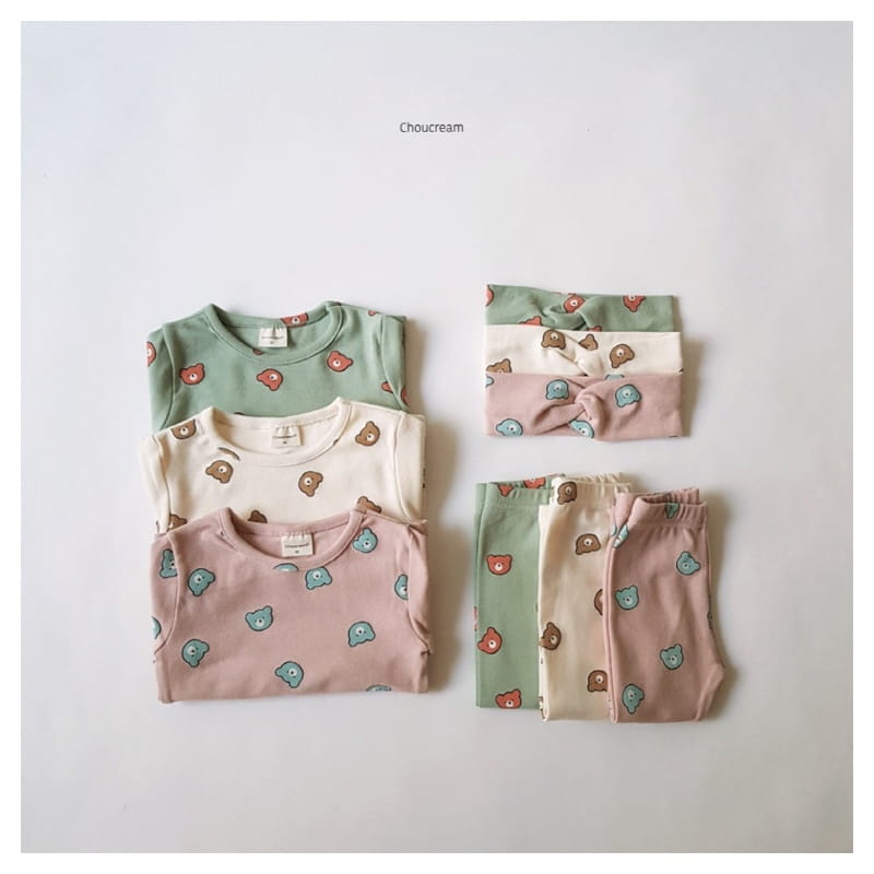 CHOUCREAM - Korean Children Fashion - #Kfashion4kids - Bear Easywear with Hairband - 2