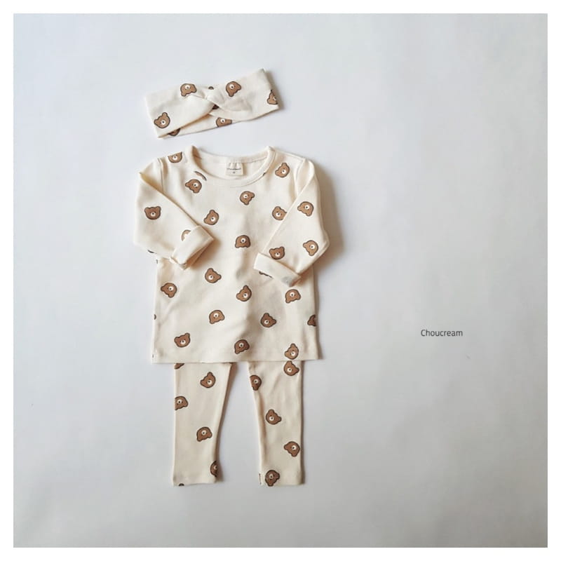 CHOUCREAM - Korean Children Fashion - #Kfashion4kids - Bear Easywear with Hairband - 4