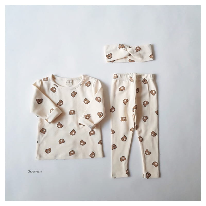 CHOUCREAM - Korean Children Fashion - #Kfashion4kids - Bear Easywear with Hairband - 5
