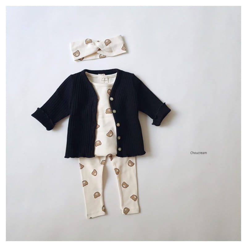 CHOUCREAM - Korean Children Fashion - #Kfashion4kids - Bear Easywear with Hairband - 9