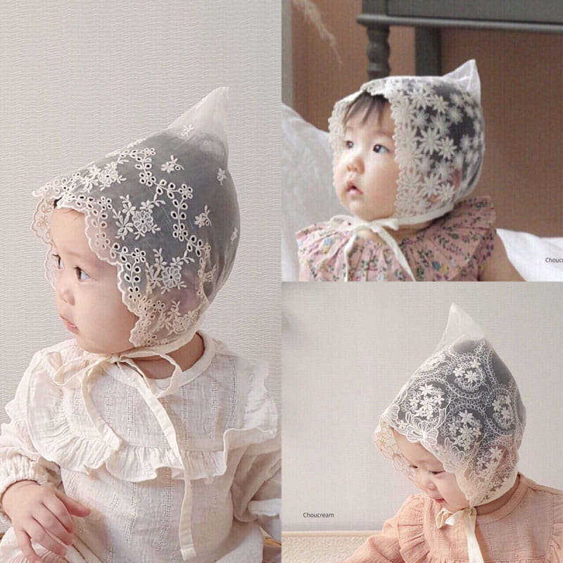CHOUCREAM - Korean Children Fashion - #Kfashion4kids - Lace Bonnet