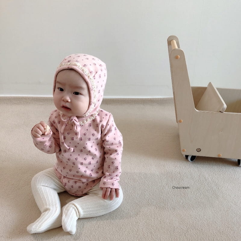 CHOUCREAM - Korean Children Fashion - #Kfashion4kids - Lavene Bodysuit with Bonnet