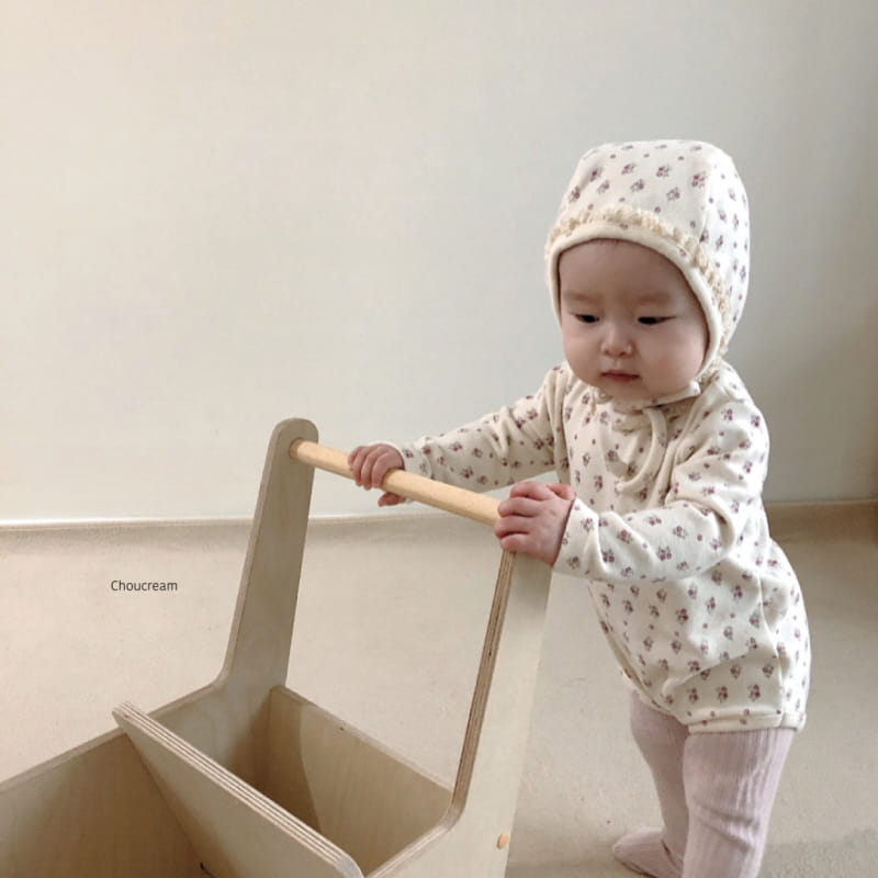 CHOUCREAM - Korean Children Fashion - #Kfashion4kids - Lavene Bodysuit with Bonnet - 11